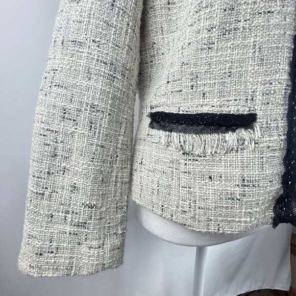 Bandolera Classic Chic Tweed Jacket Navy off-white – US 6 - Picture 4 of 10